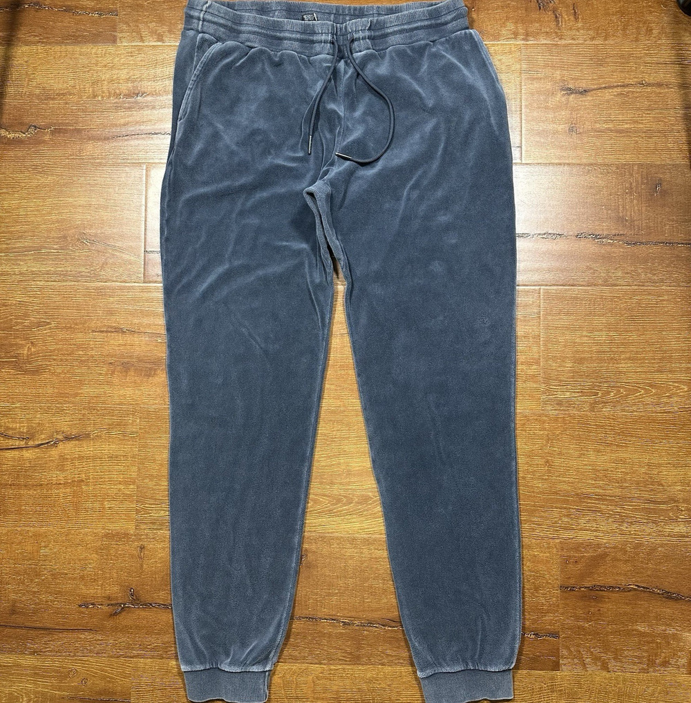 Onitsuka Tiger Sweatpants Mens 2XL Gray Terry Cloth Velvet Jogger VTG Retro City